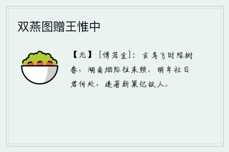 双燕图赠王惟中