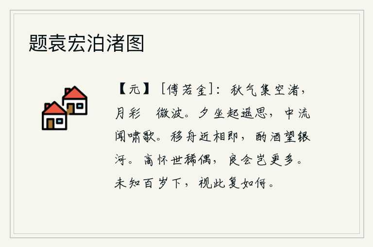 题袁宏泊渚图